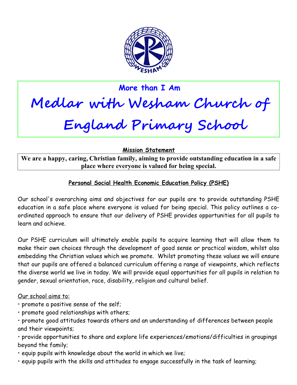 Medlar with Weshamchurch of England Primary School