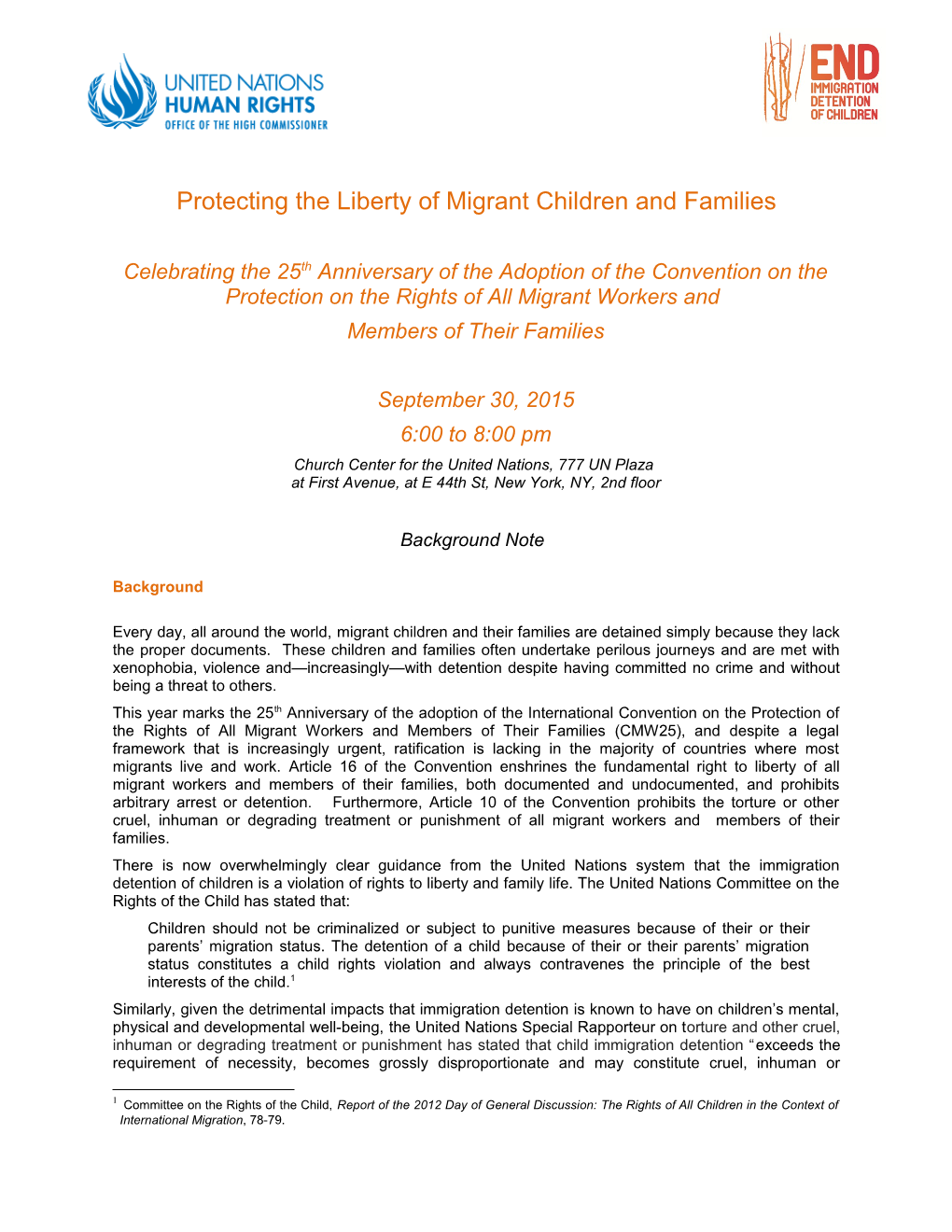 Protecting the Liberty of Migrant Children and Families