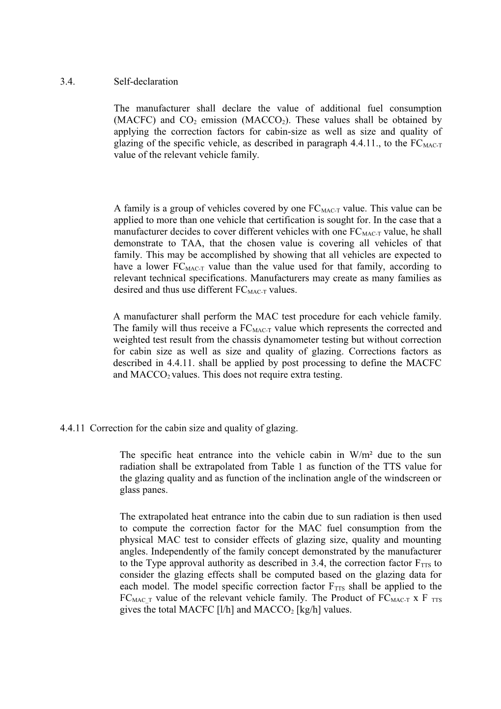 4.4.11Correction for the Cabin Size and Quality of Glazing