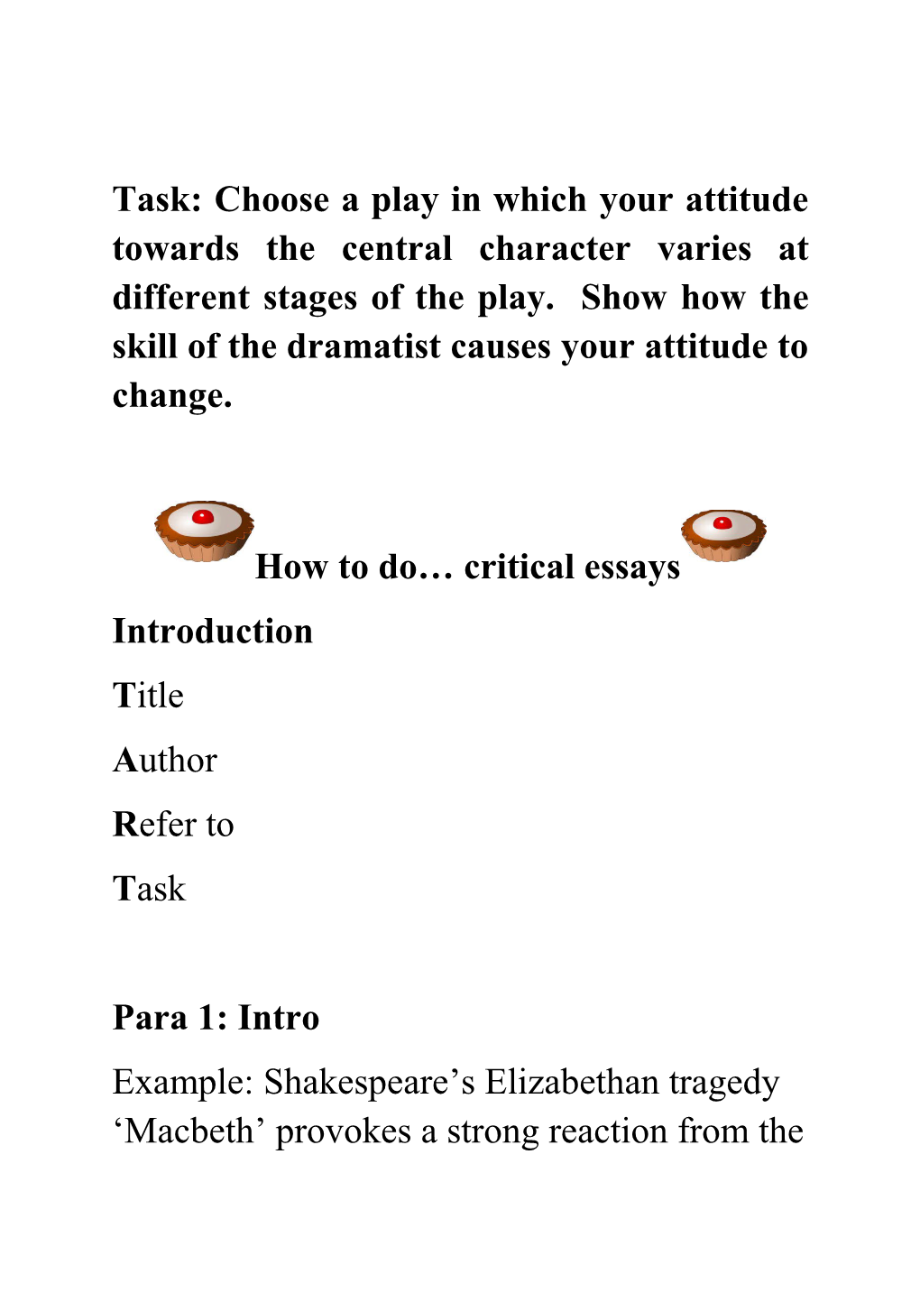 Task: Choose a Play in Which Your Attitude Towards the Central Character Varies at Different