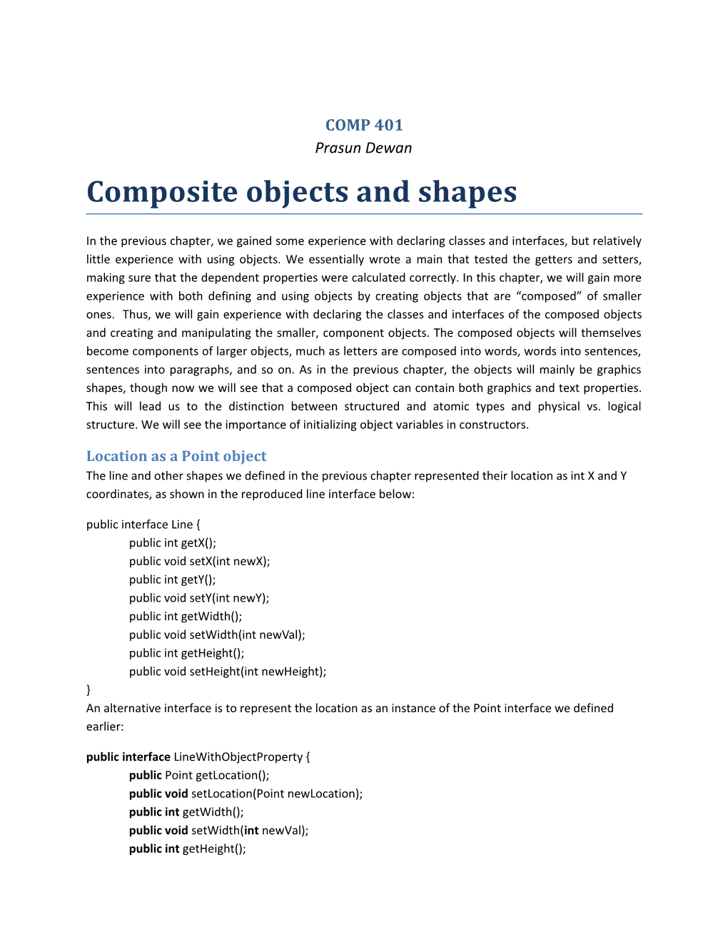 Composite Objects and Shapes