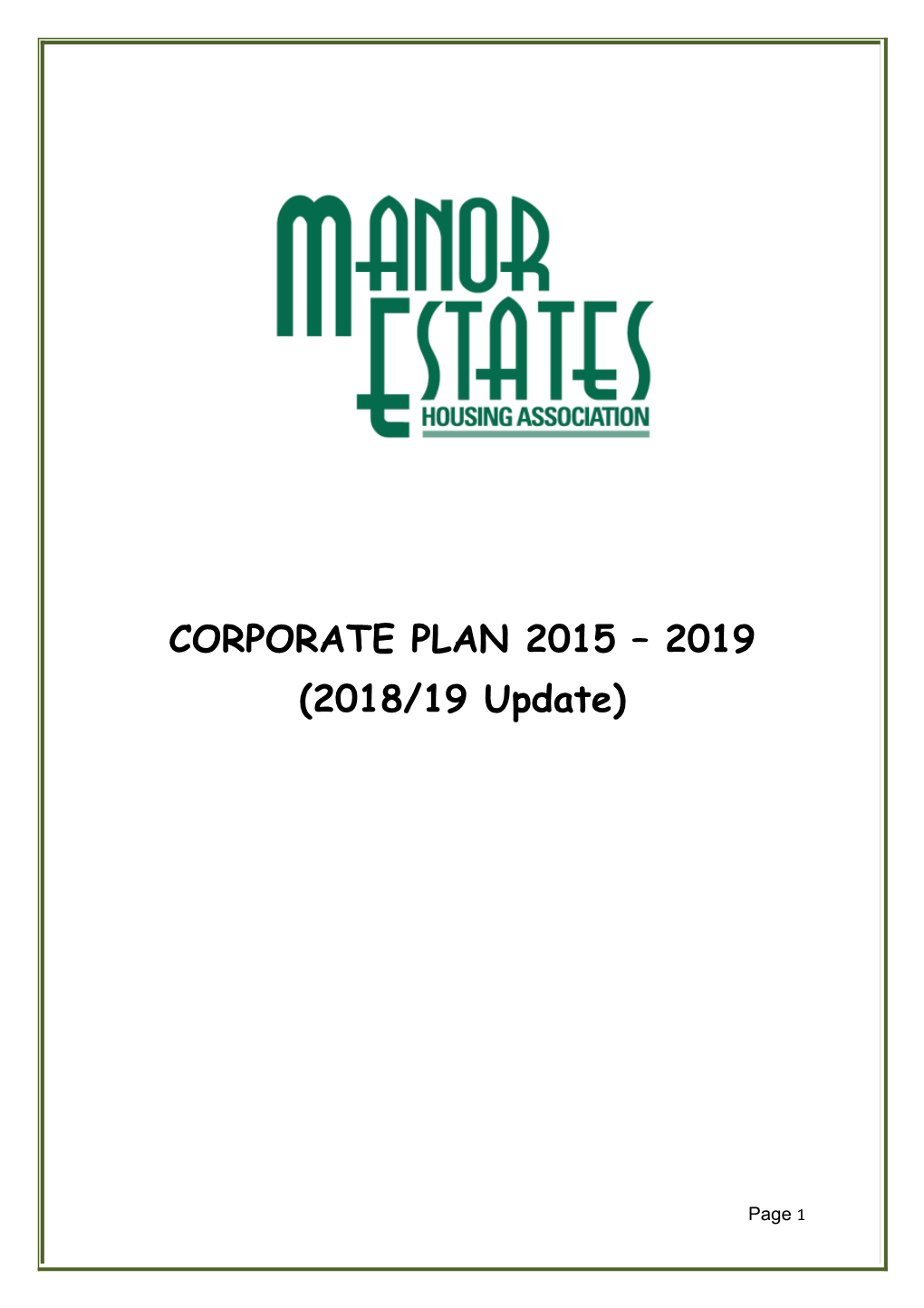 Corporate Plan 2015 2019