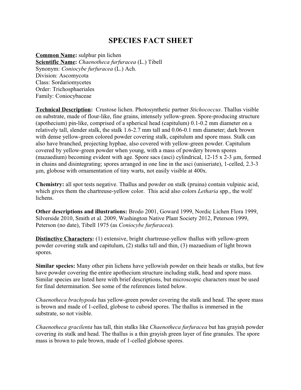 Sensitive Invertebrate Profile s5