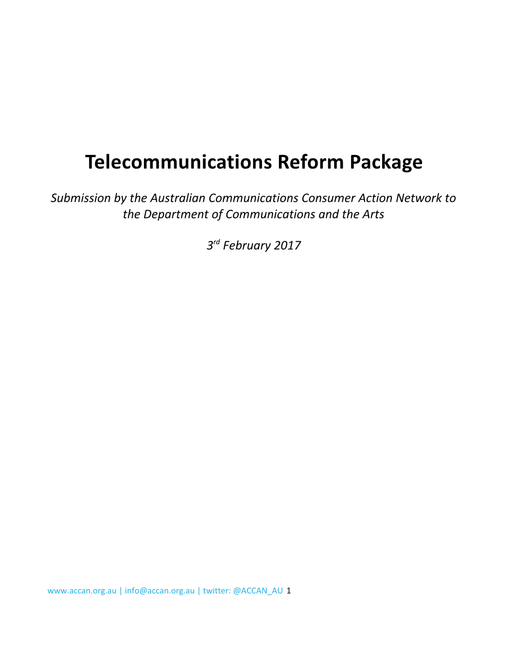 Telecommunications Reform Package