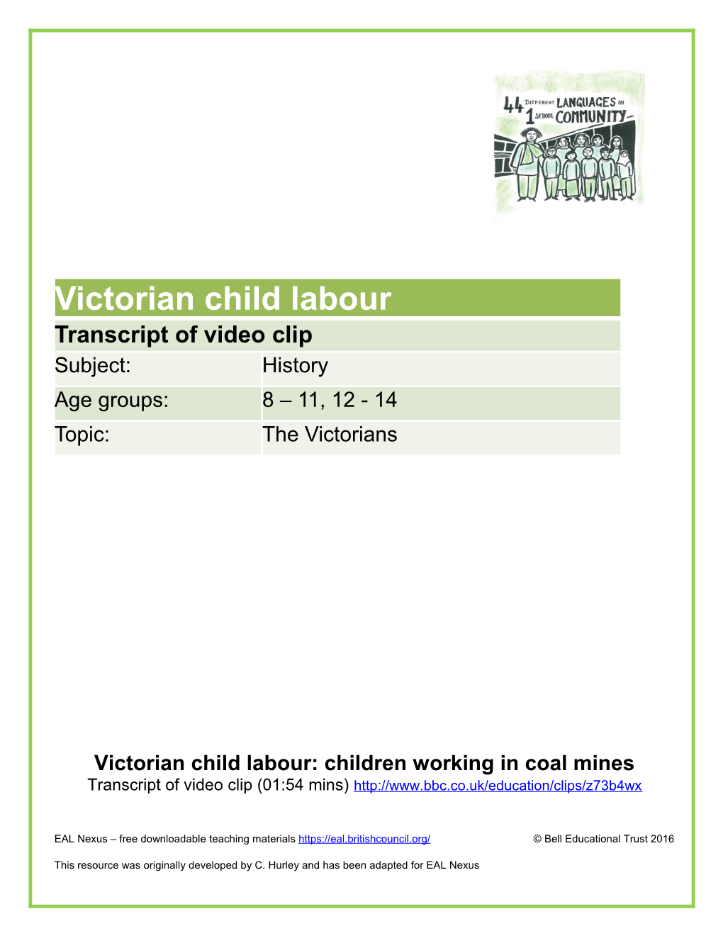 Victorian Child Labour: Children Working in Coal Mines