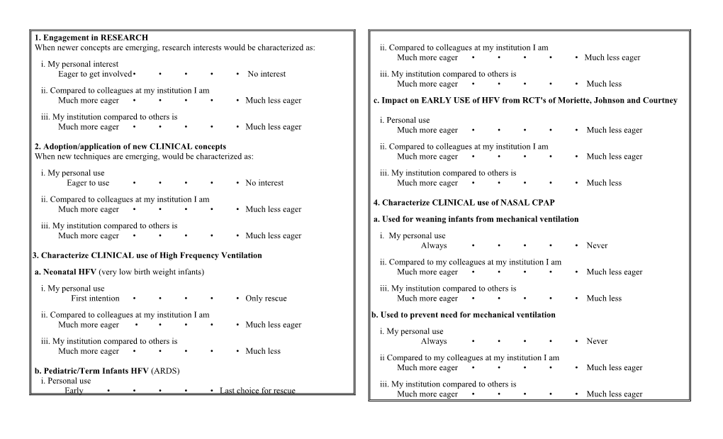 Please Answer Each of the Series of Questions on a Scale