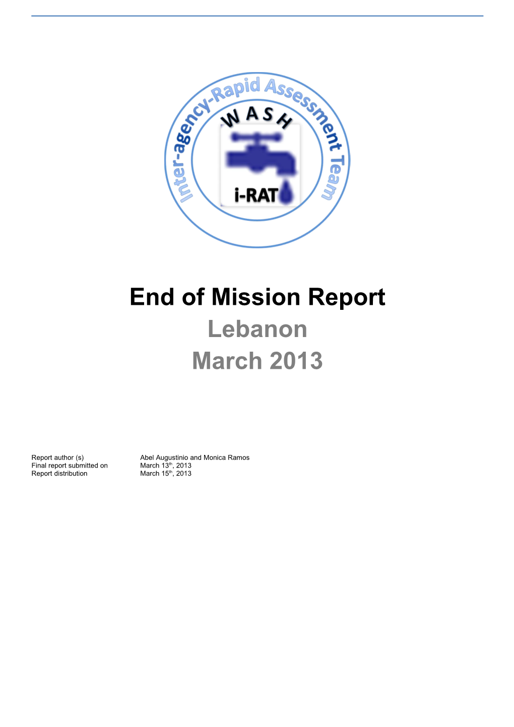 End of Mission Report s1