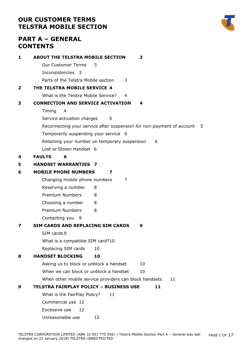 Telstra Legal Services Contract Template