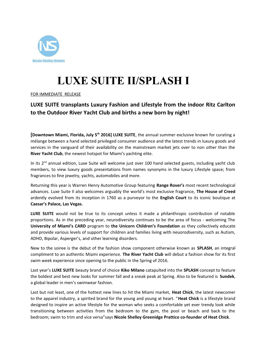 Luxe Suite Ii/Splash I