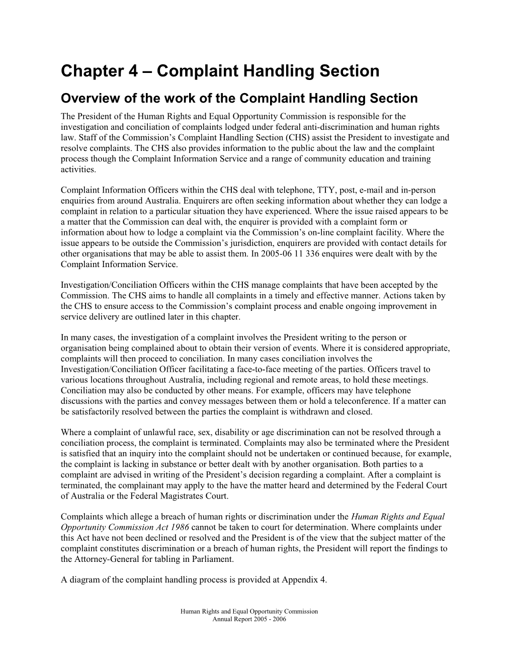 Chapter 2 the Complaint Handling Section