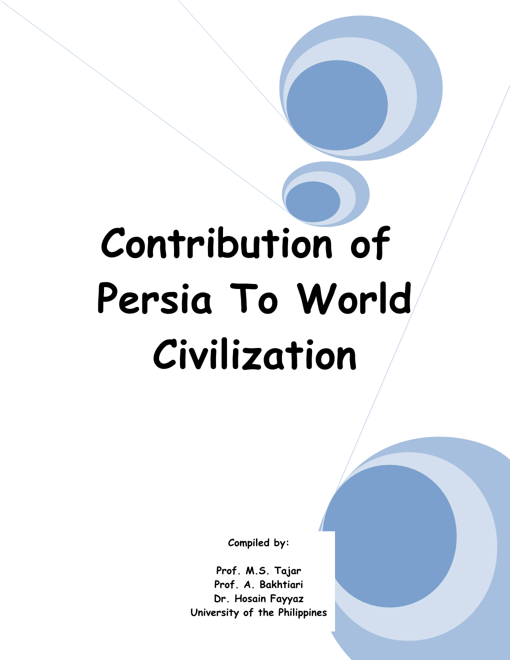 Contribution of Persia to the World Civilization