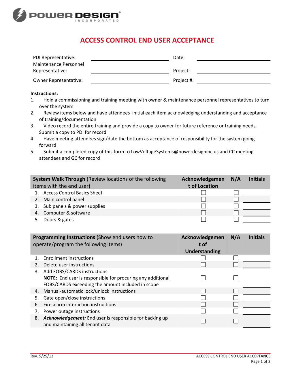 Preconstruction Project Coordination Requested Information Checklist s1
