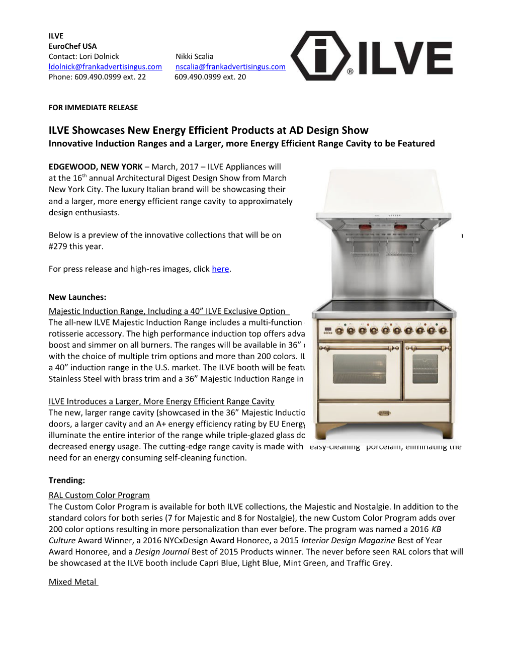 ILVE Showcases New Energy Efficient Products at AD Design Show