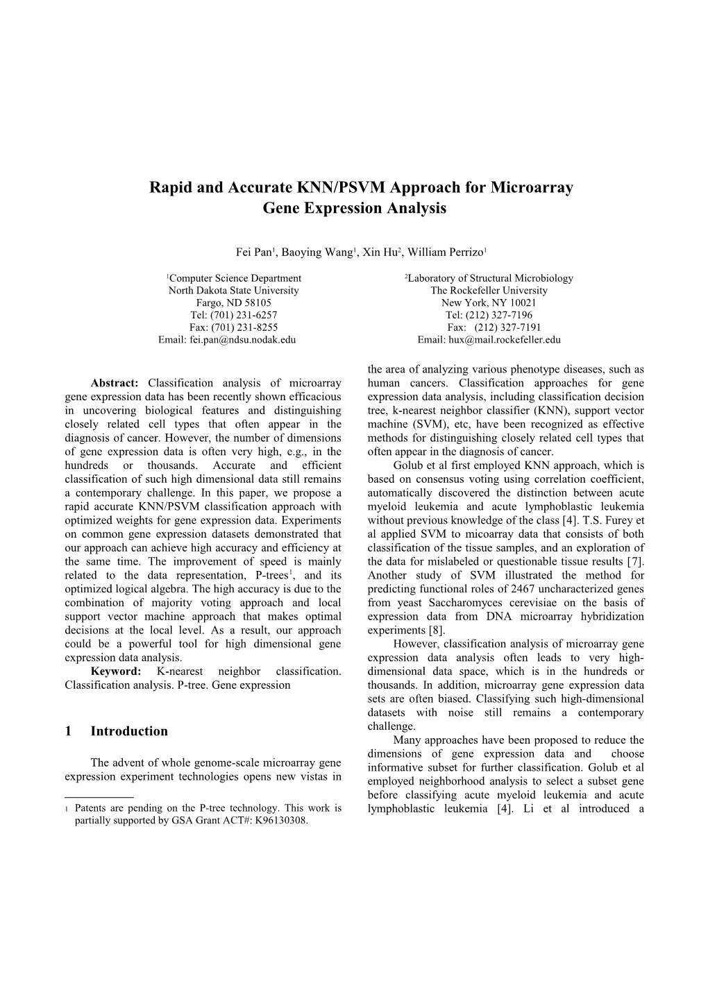 Efficient Density Clustering Method for Microarray Gene Expression Data