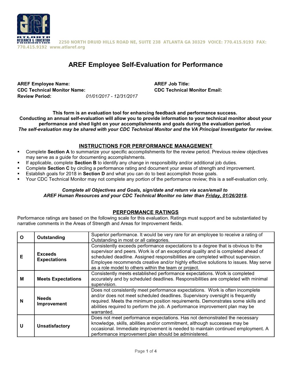 Instructions for Annual Review