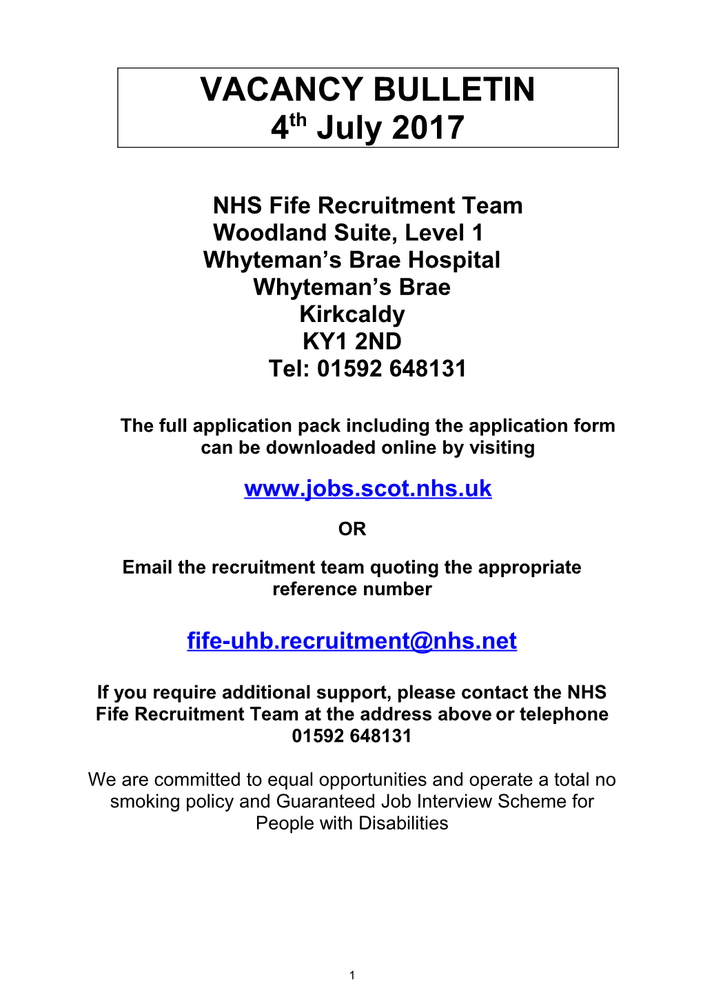 NHS Fife Recruitment Team s1