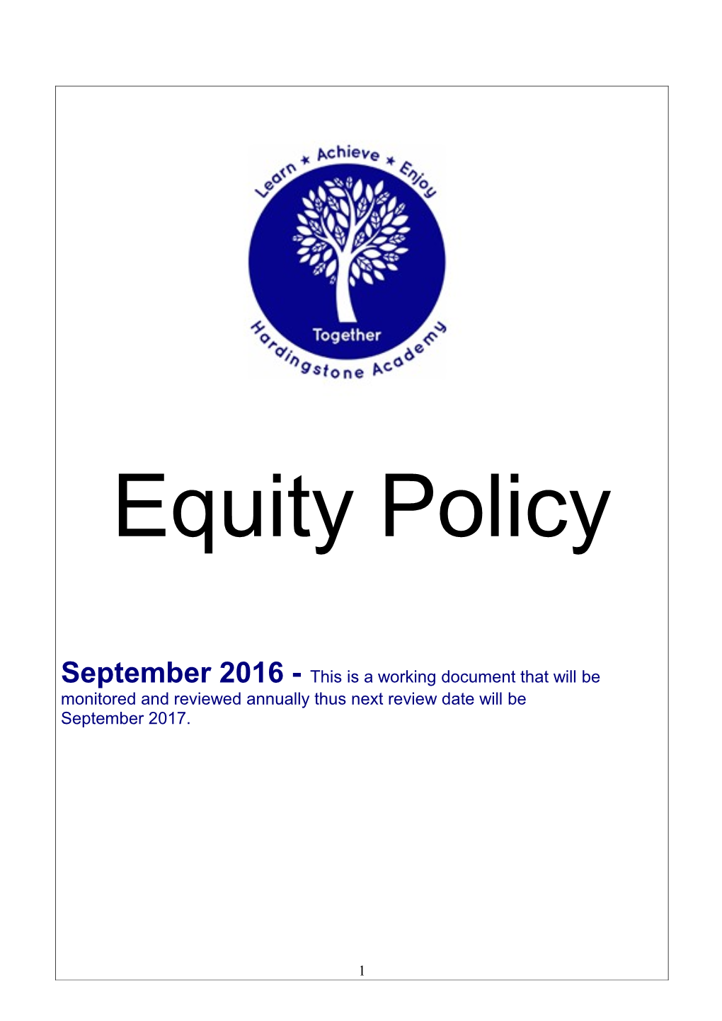Equity Policy