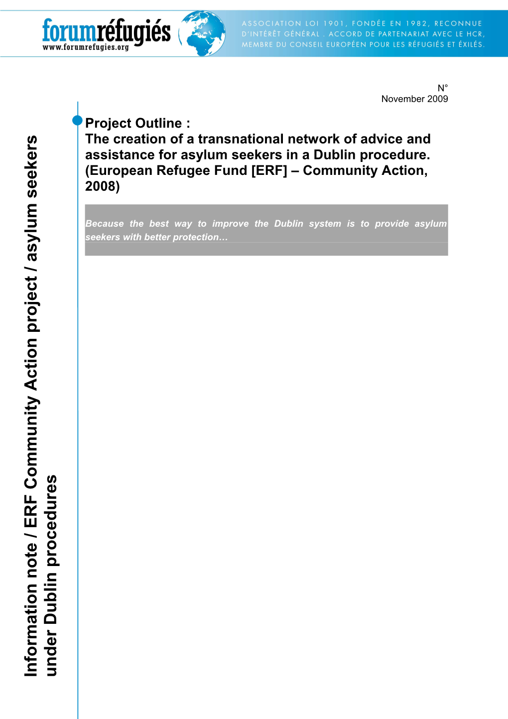 The Creation of a Transnational Network of Advice and Assistance for Asylum Seekers In