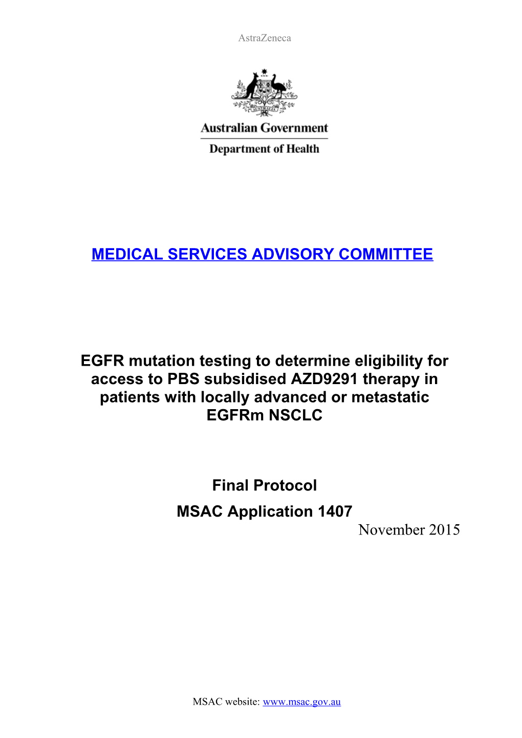 Medical Services Advisory Committee