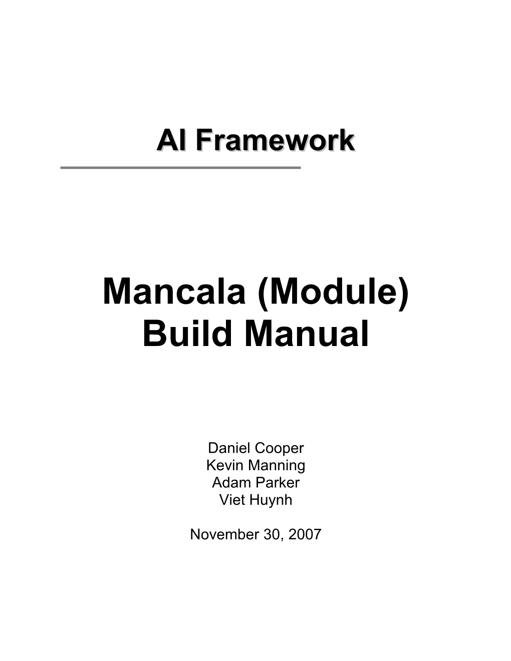 Framework Developer Guide