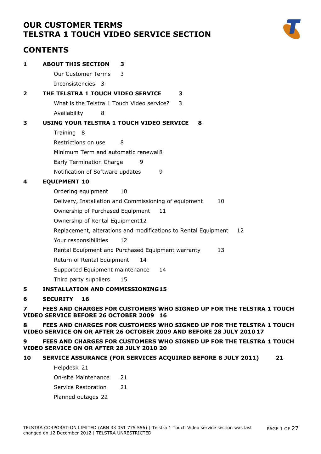 Telstra Legal Services Contract Template s1