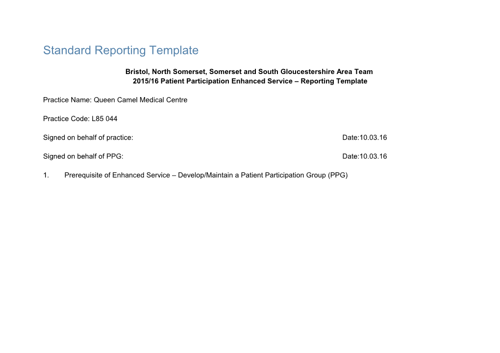 Patient Participation Enhanced Service - Reporting Template s2