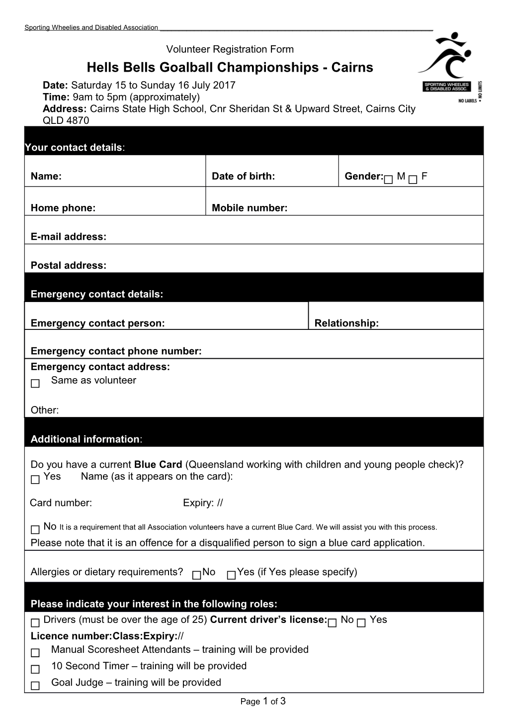 Volunteer Registration Form s5