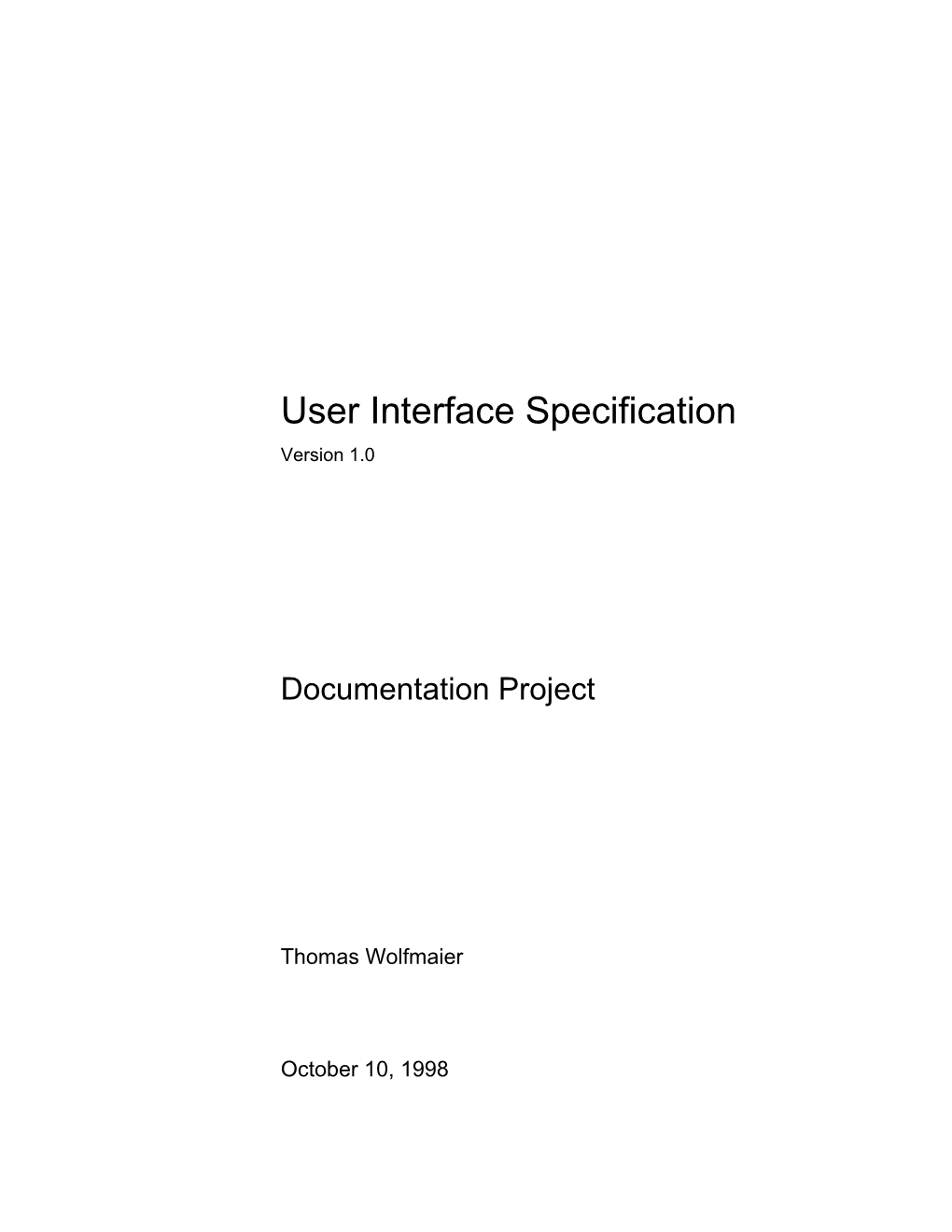 User Interface Specification Page 5