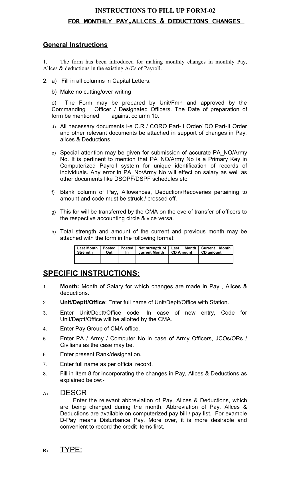 Instructions/Guidelines for Uas/Auas to Be Followed in Changing Computerized Paylists