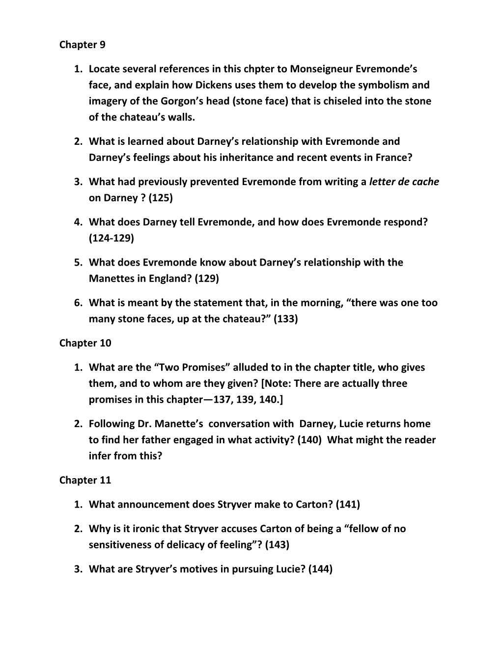 What Had Previously Prevented Evremonde from Writing a Letter De Cache on Darney ? (125)