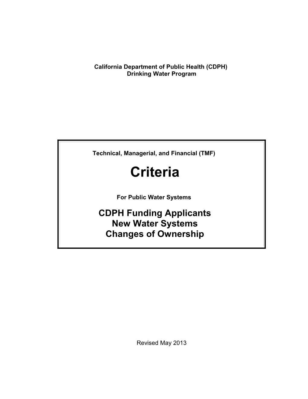 California Department of Public Health (CDPH)