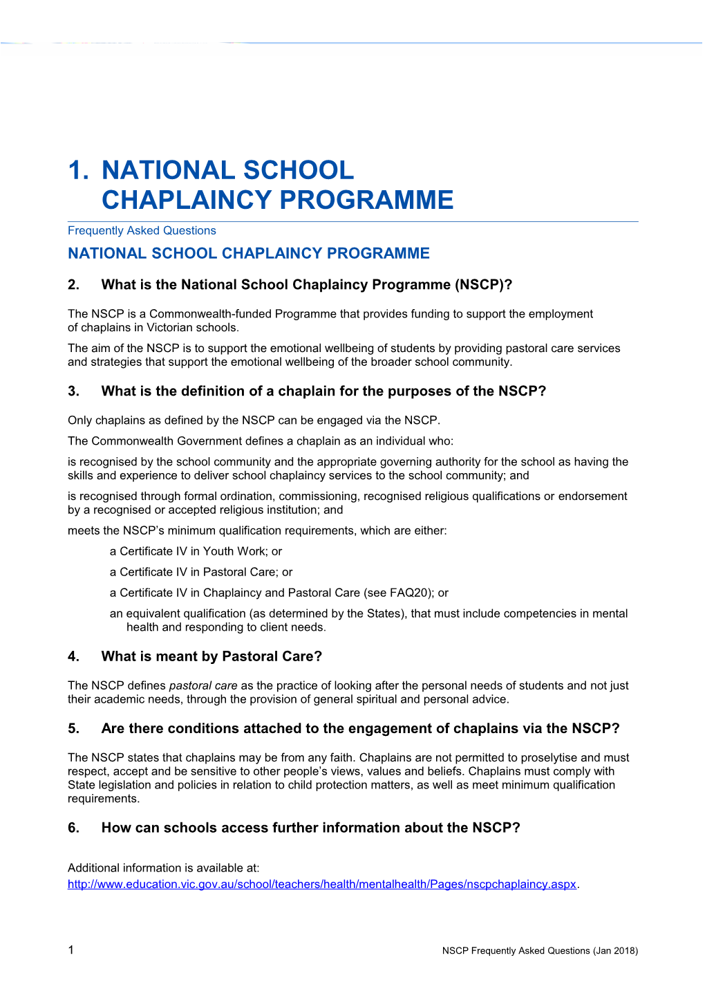 National School Chaplaincy Programme