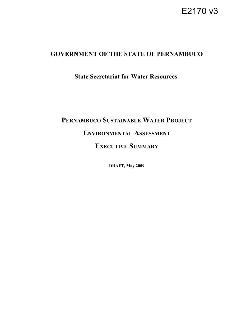 PSH -PE Ambiental Sumário Executivo Março 09 - A