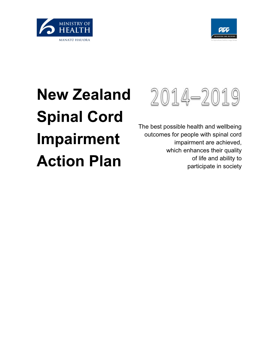 New Zealand Spinal Cord Impairment Action Plan