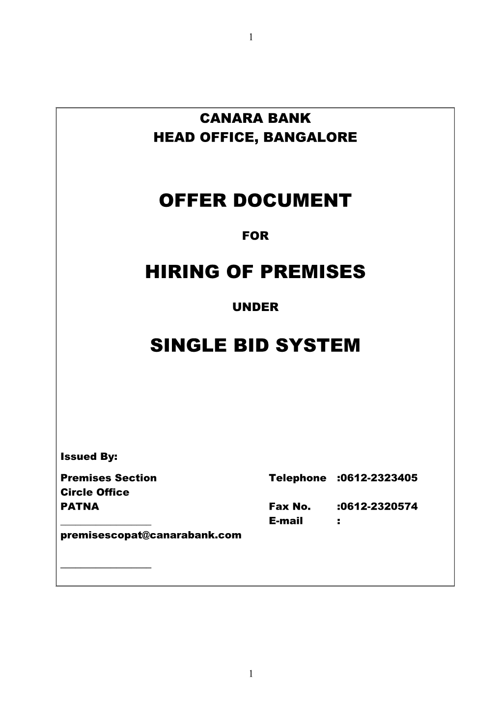 The Offer Document Consists of the Following