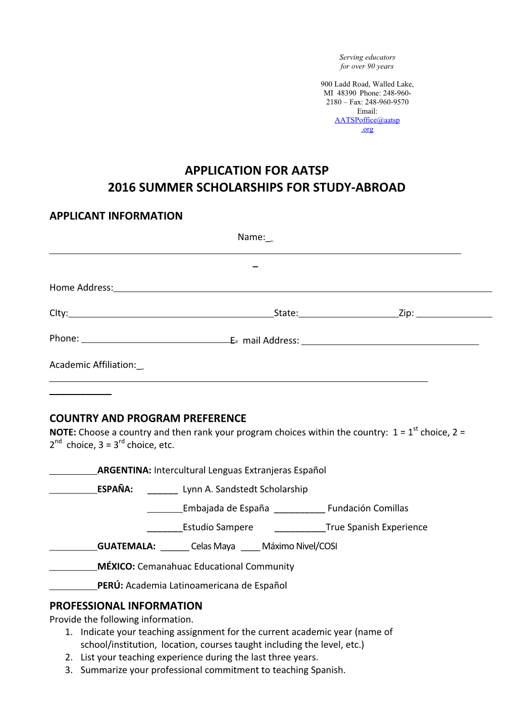 2016 Summer Scholarships for Study-Abroad