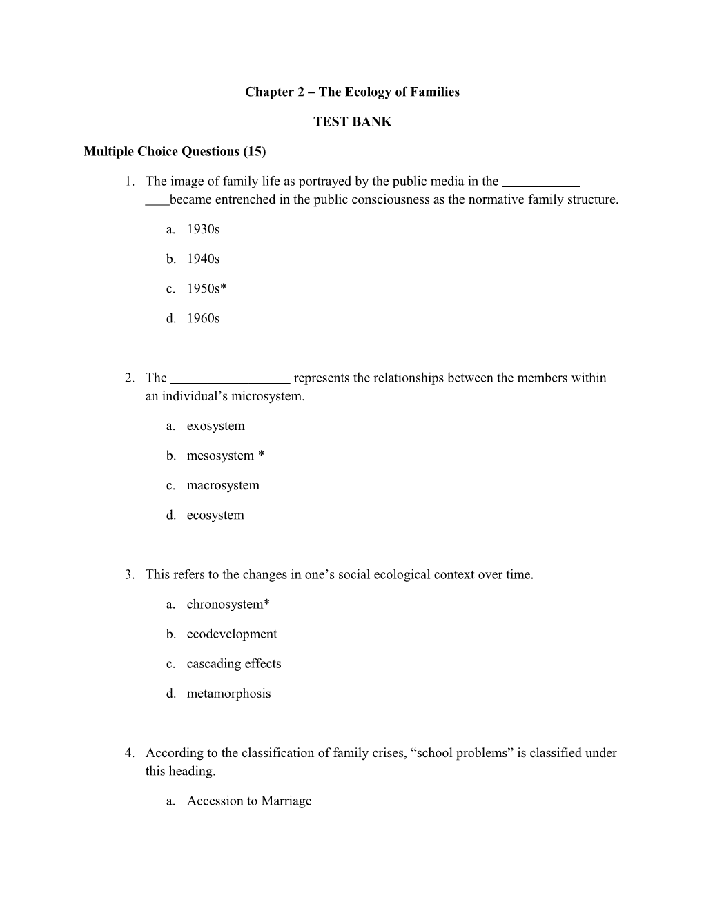 Chapter 2 the Ecology of Families