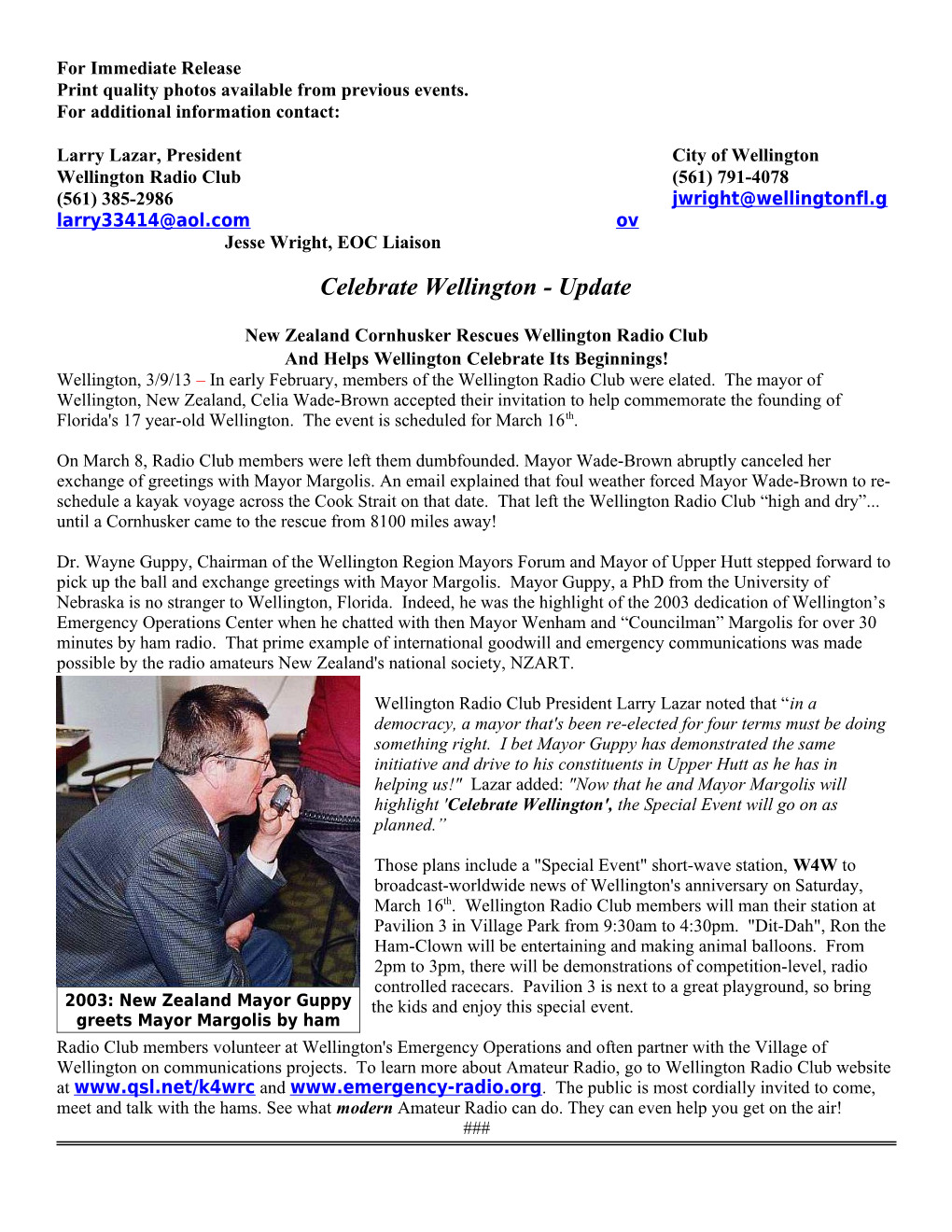 For Immediate Release s222