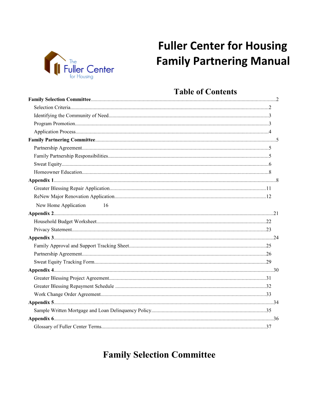 Family Partnering Manual