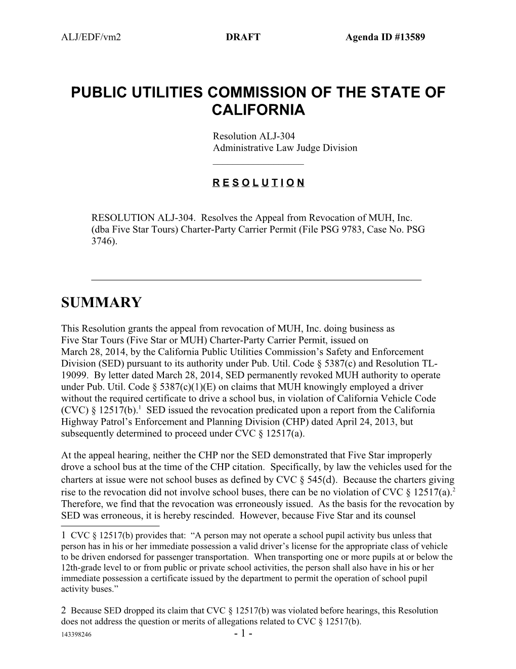 Public Utilities Commission of the State of California s126