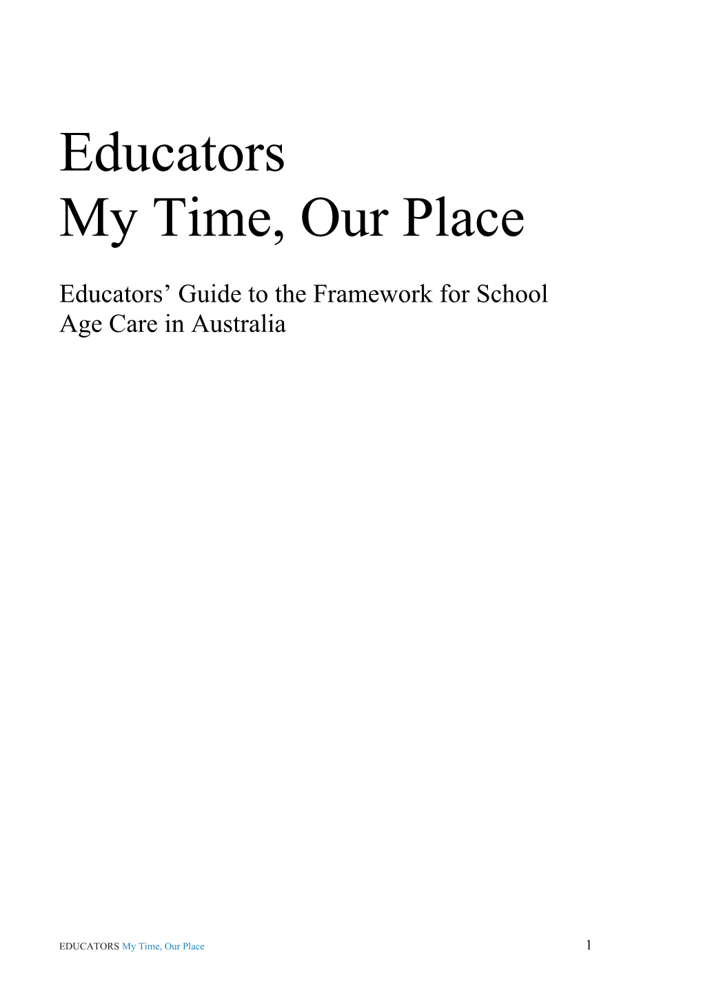 Educators Guide to the Framework for School