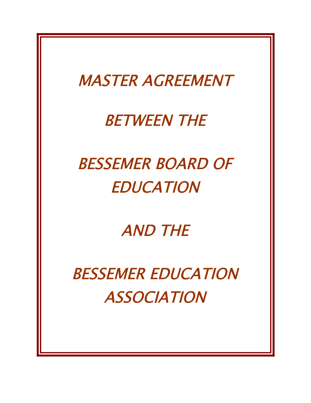 Master Agreement