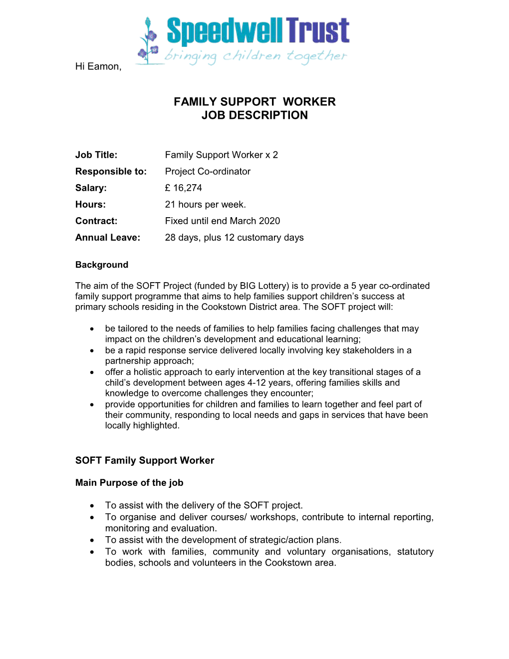 Family Support Worker