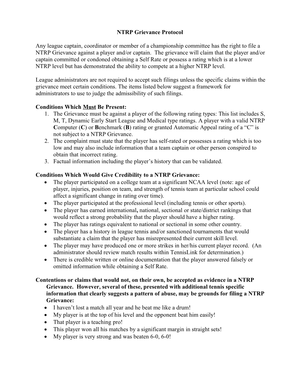 NTRP Grievance Protocol Ljones Draft 6-19-2009