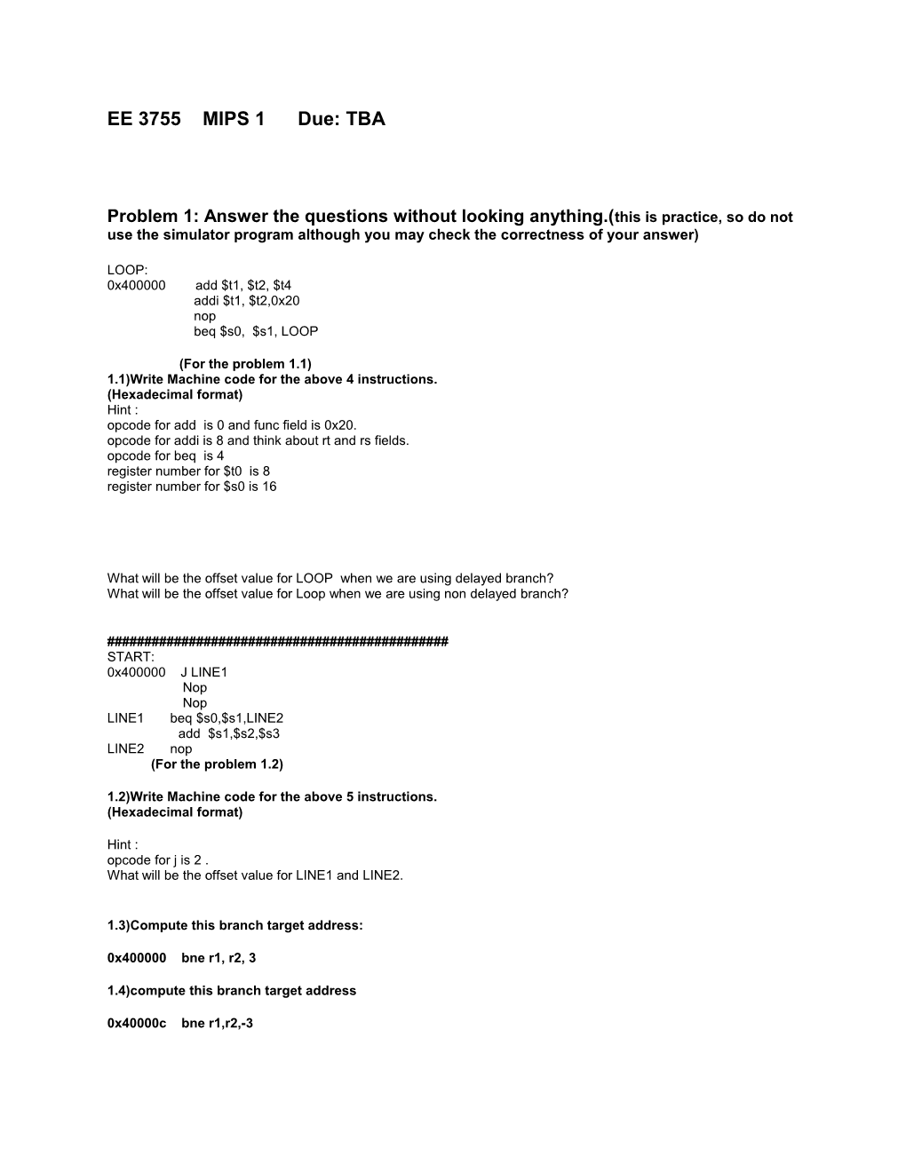 EE 3755 Homework 4 Due: Nov