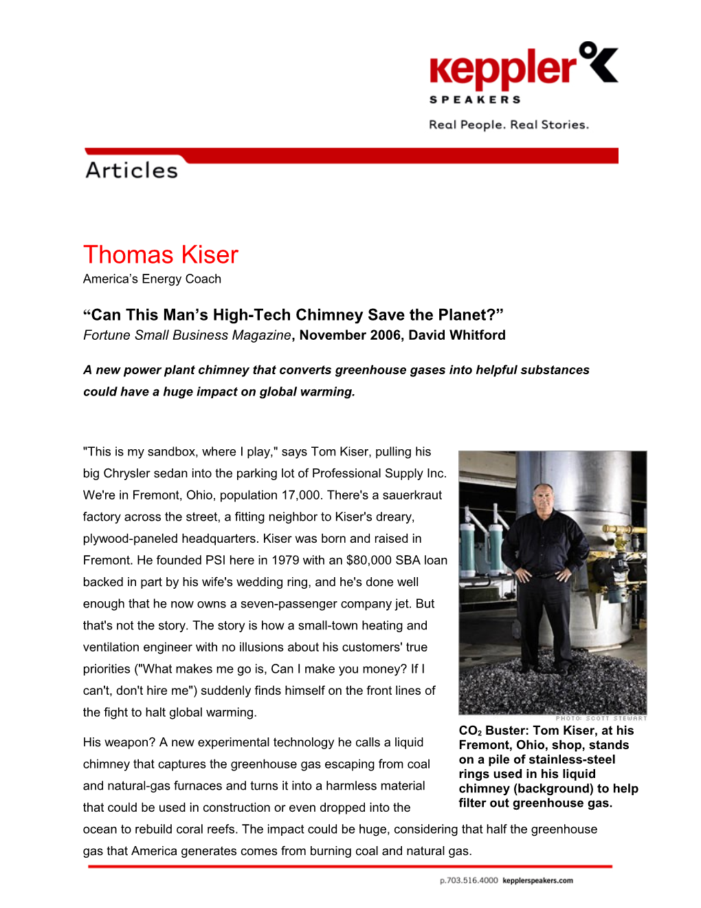Thomas Kiser America S Energy Coach