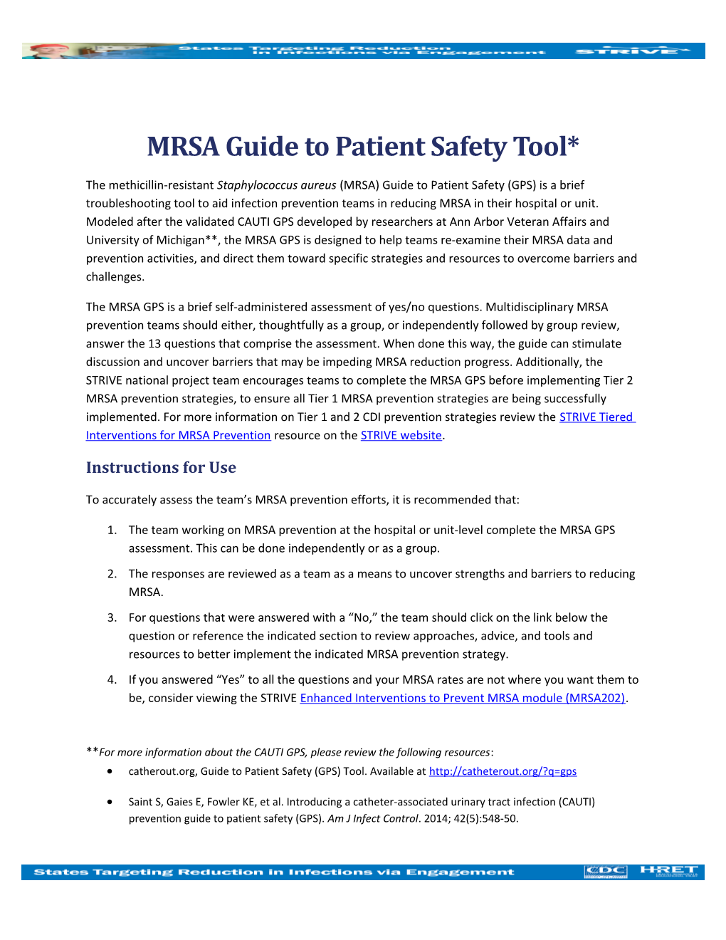 CDC Document Template