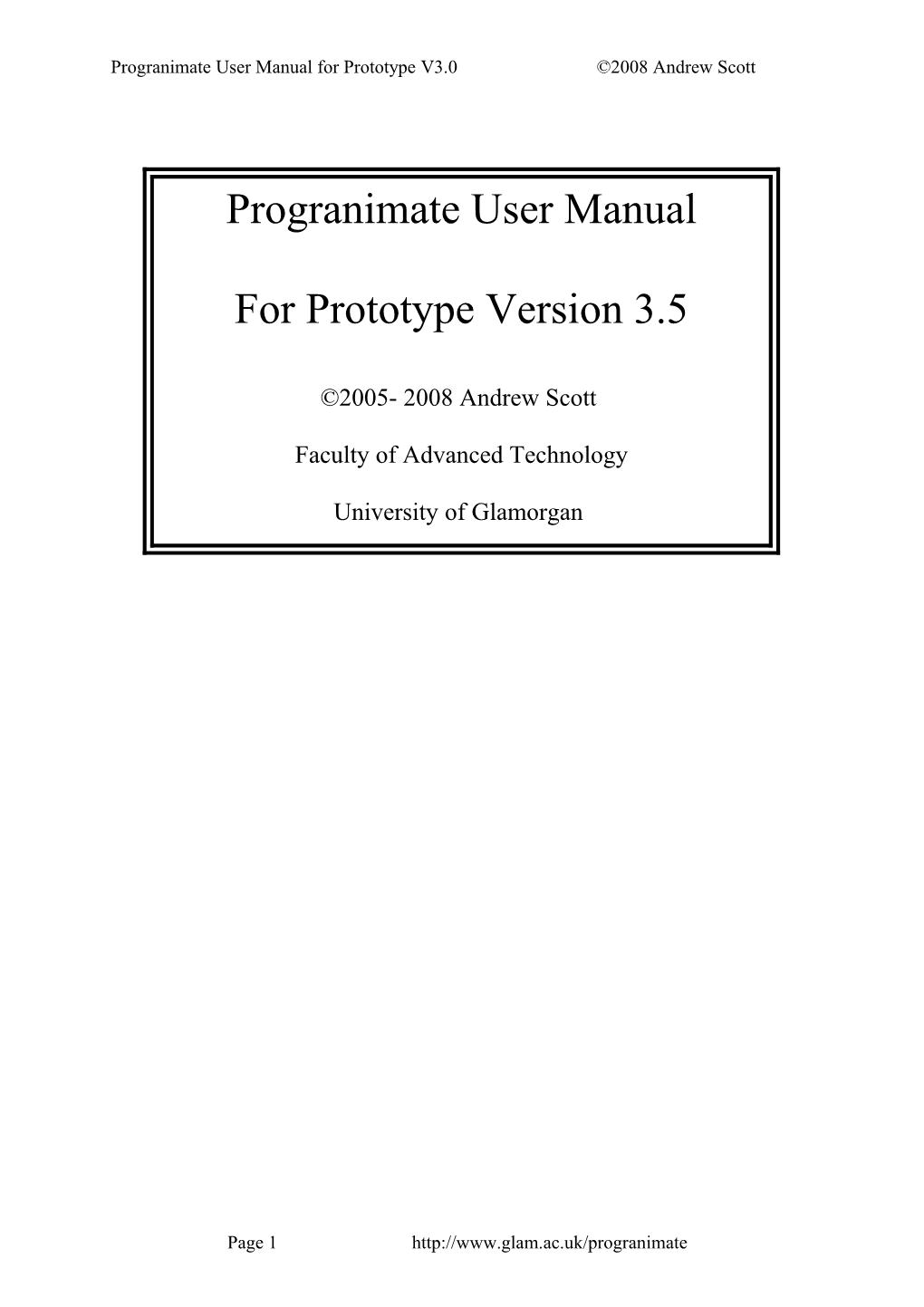 Progranimate User Manual
