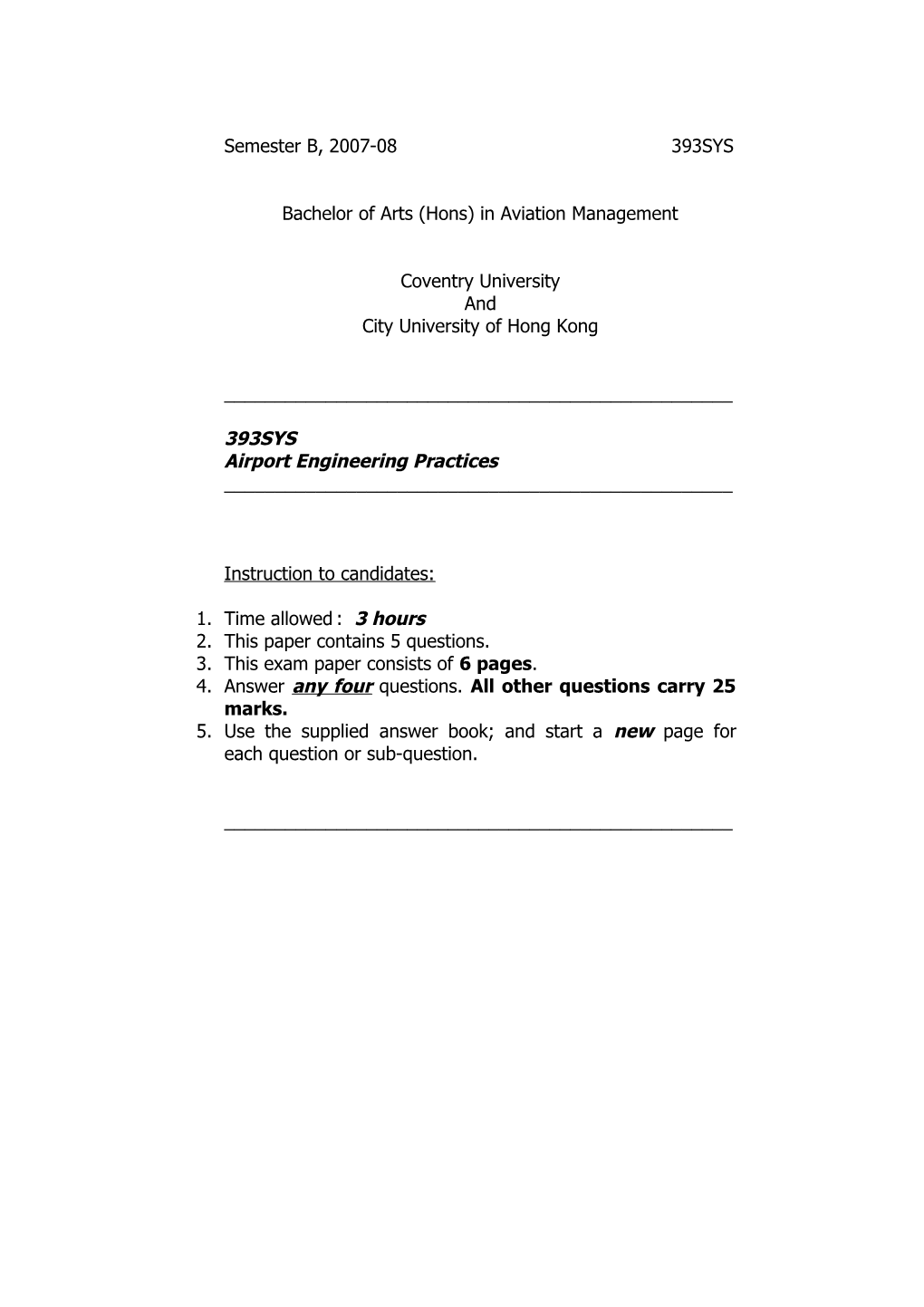 BAAM Airport Engineering Practices 393SYS