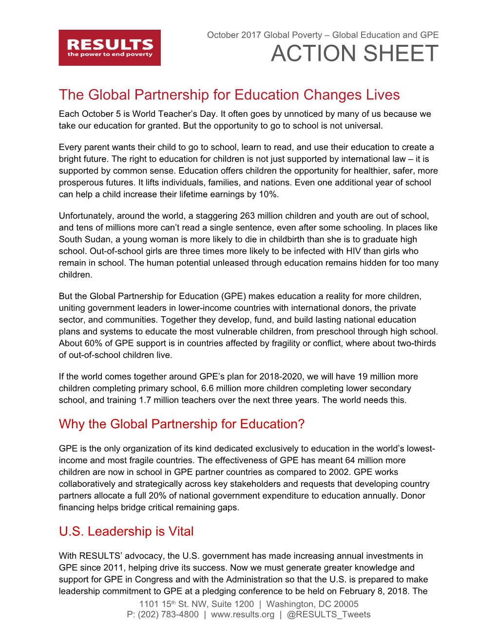 The Global Partnership for Education Changes Lives